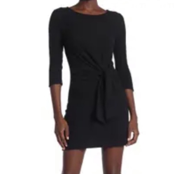 🎀 5/$20 🎀 NWT Bailey Blue black knitted thermal dress size medium - Picture 1 of 16